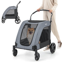 3-In-1 Pet Stroller with Removable Car Seat Carrier, Foldable Dog Cat Stroller