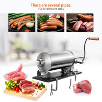 4.8L Stainless Steel Sausage Stuffer Maker Meat Filler Commercial