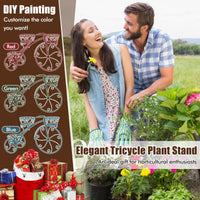 Tricycle Plant Stand, Flower Pot Cart Holder