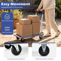 Folding Platform Truck with Swivel Wheels for Loading/Storage