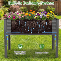 Galvanized Raised Garden Bed with Legs, Metal Elevated Planter Box for Gardening Vegetables, Flowers