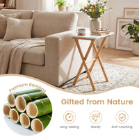 Folding TV Tray Tables Set of 2 for Eating at Couch for Bedroom and Living Room