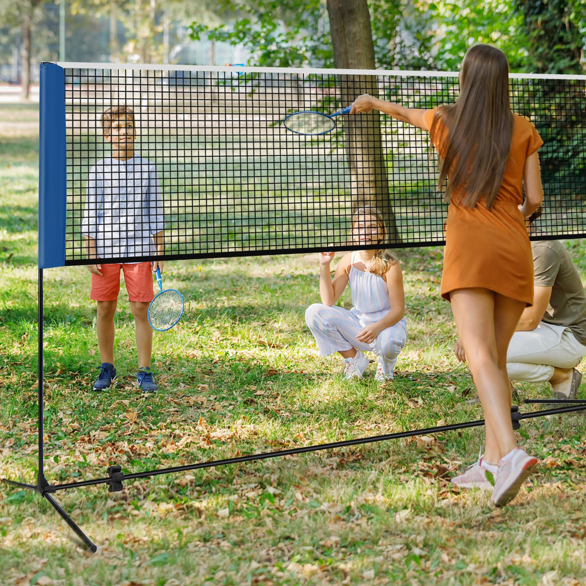 Badminton Set, Adjustable Badminton Net Set for Backyard