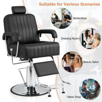 360° Swivel Salon Chair with Adjustable Headrest