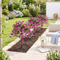 Giantex 2 Pack Bougainvillea Artificial Trees with PE Trunks & Ground Spike