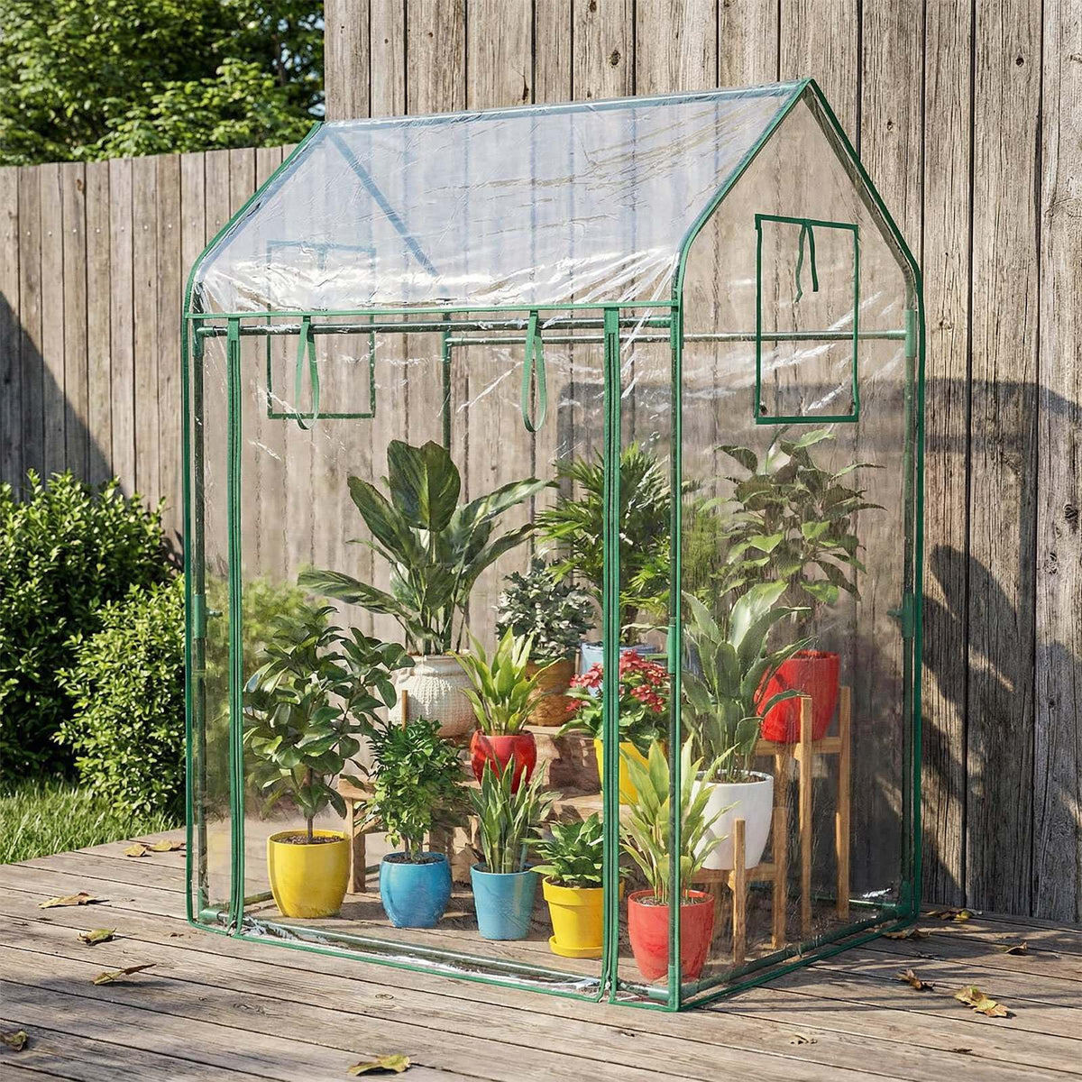 Tomato Mini Greenhouse 130 x 90 x 173 CM, Portable Clear PVC Cover