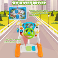 Kids Steering Wheel Simulated Driving Toy Set with Lights & Sounds