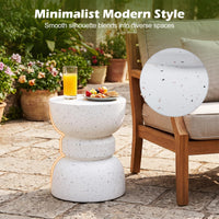 35.5 cm Round Side Table White