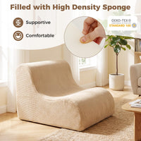 Curved Floor Sofa with Machine-washable Cover and Anti-slip Bottom for Living Room