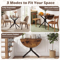 80cm Folding Dining Table with Drop Leaves
