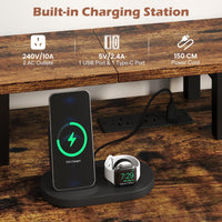 Giantex Reversible Office Desk with Charging Station