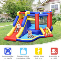 Inflatable Bounce House with Large Jumping Area, Dual Slide