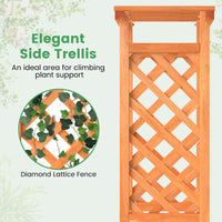 Giantex Raised Garden Bed with 2-Sided Trellis & Hanging Roof, 31" x 12.5" x 60"