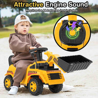 Ride on Bulldozer Excavator Digger Toy with Adjustable Bucket