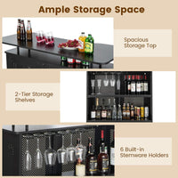 Giantex 4-Tier Home Bar Unit, Home Bar Cabinet