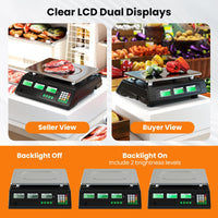 40kg Price Computing Scale with Counting Function and Stainless Steel Platform