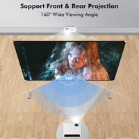 100" Projector Screen with Stand, Projector Screen with 160° Viewing Angle