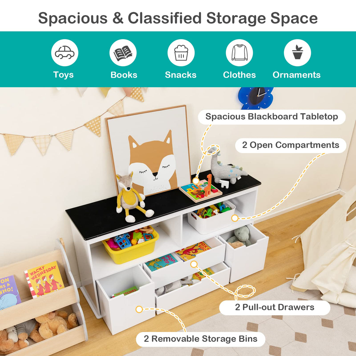 Giantex Toy Organizer for Children's Room & Living Room