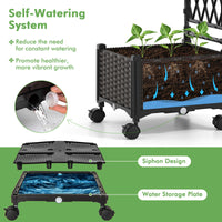 Self-Watering Planter Boxes w/Lattice Trellis & Roof