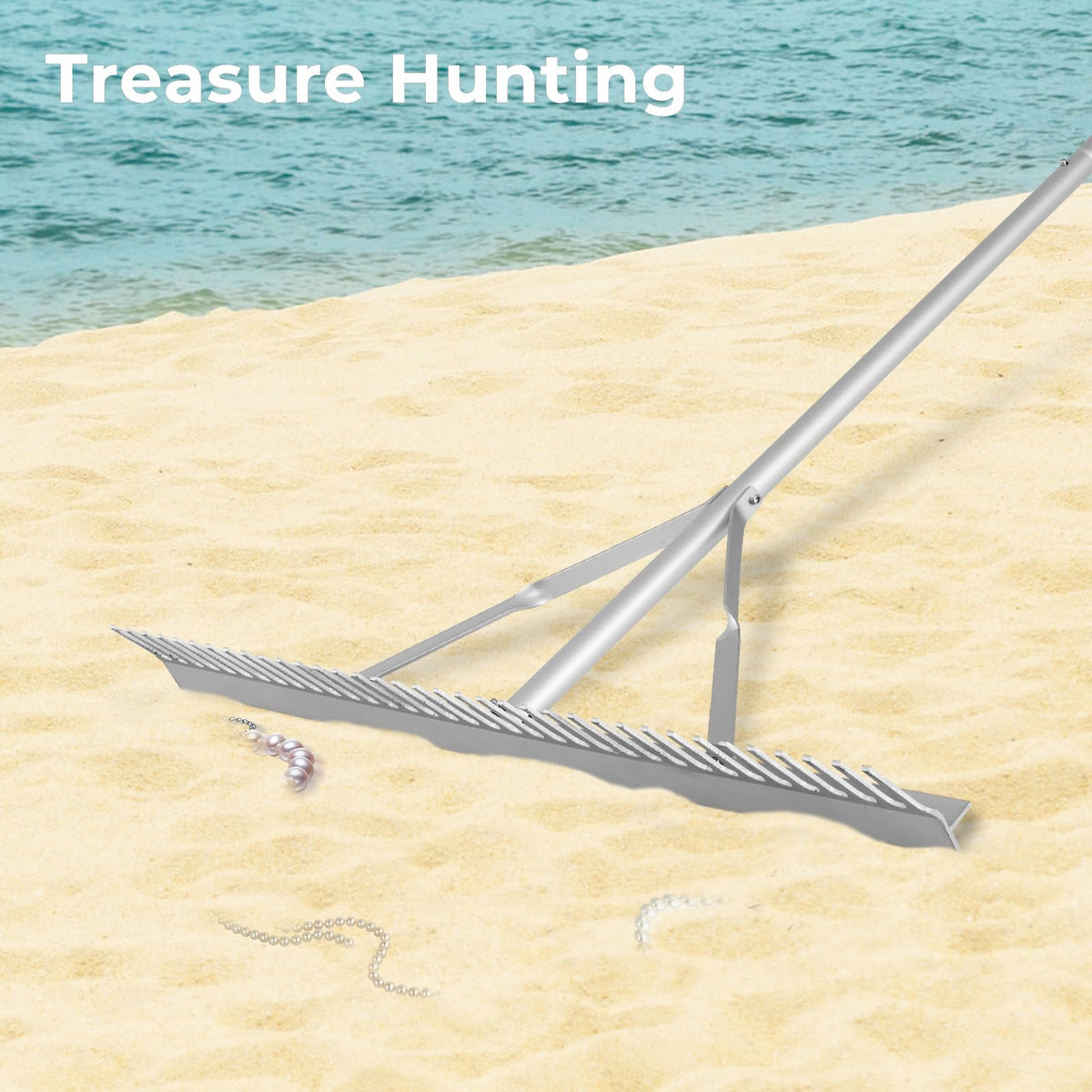 Landscape Rake 36 Inch, Aluminum Rake Head