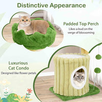 Cute Cat Tree Indoor Versatile Cat Play House Cat Tower w/Sisal Scratching Posts