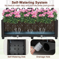 Raised Garden Bed with Trellis Double Planter Box for Climbing Plants