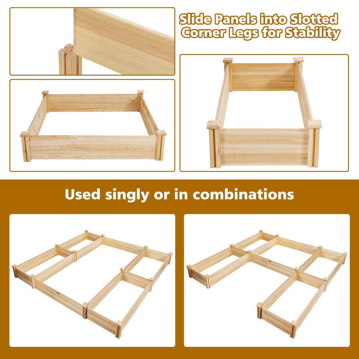 Giantex U-Shaped Raised Garden Bed