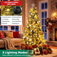 150/180cm Artificial Christmas Tree, Hinged, Pre-Lit