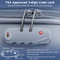 Hard-Side Luggage with Spinner Wheels, 20" Carry-on Luggage with TSA Lock