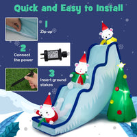 220CM Inflatable Polar Bear Slide Scene for Christmas Decoration