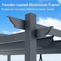 Outdoor Retractable Pergola with Retractable Canopy Cover for Garden