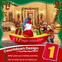 2.1M Long Christmas Inflatables with Navigation Light for Yard