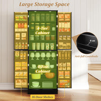 Giantex Kitchen Pantry Cabinet, 167 CM Freestanding Tall Buffet Cupboard w/Two 4-Tier Cabinets
