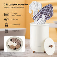 23L Large Luxury Bucket-Style Towel Warmer w/Fragrant Disc Holder