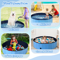 Multifunctional Dog Swimming Pool w/Thickened Non-Slip Bottom, Non-Toxic PVC