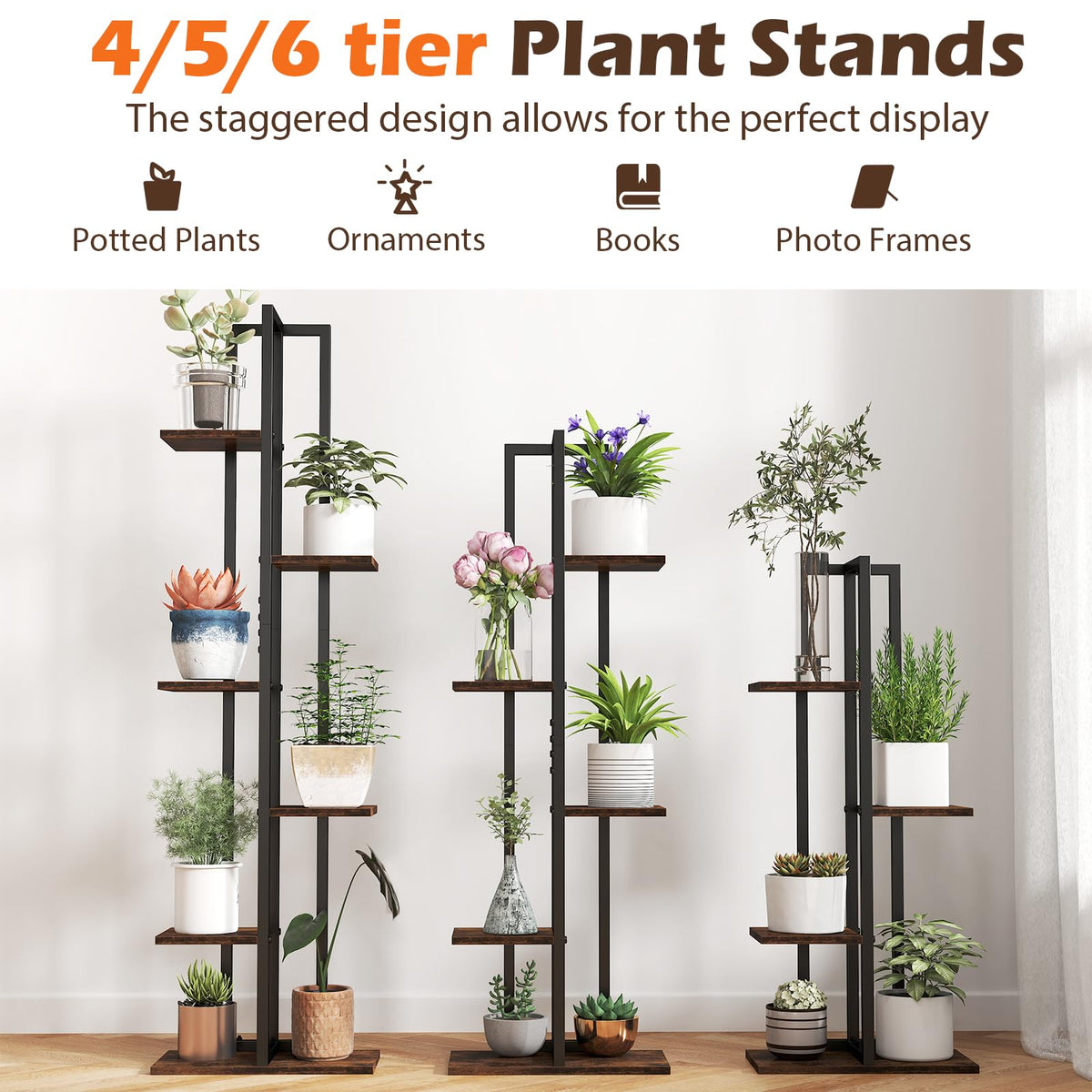 Giantex 3 PCS Plant Stand Indoor Set