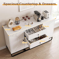 Giantex Modern Buffet Cabinet, Coffee Bar Cabinet with Drawers & Doors