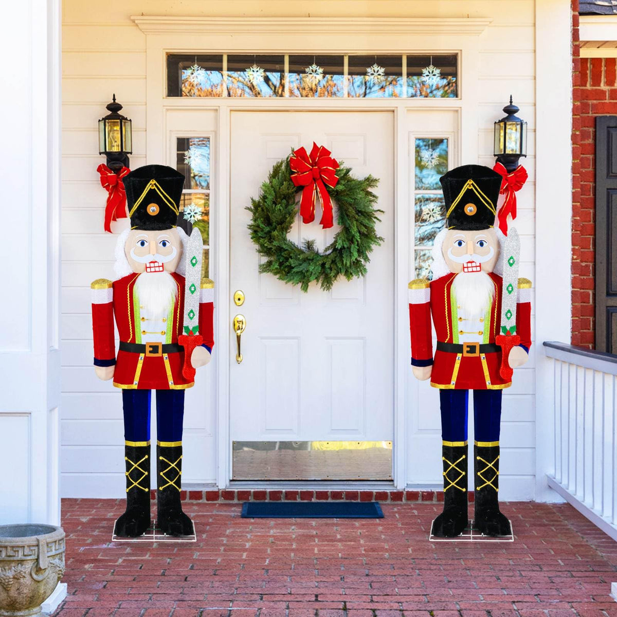 157 CM Lighted Nutcracker Soldier Outdoor Christmas Decoration
