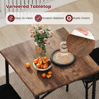3-Piece Dining Table Set, Square Kitchen Table & 2 Chairs