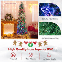 2.1M Artificial Xmas Tree with Colorful Fiber Optics for Xmas