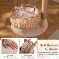 164cm Cattail Cat Tower, 6-Layer Cat Activity Center