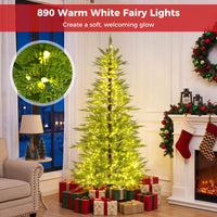 180cm Pre-Lit Artificial Christmas Tree w/ 890 Warm White Lights