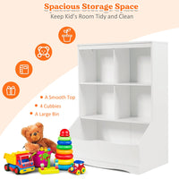 Toy Box Storage Organizer, 3-Tier Toy Storage Shelf Kids Toy Cabinet, Kids Bookshelf Display Bookcase