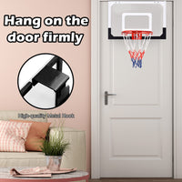 Over-The-Door Mini Basketball Hoop Set, Door & Wall Mounted Basketball Hoop W/Shatterproof Backboard