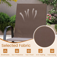 Outdoor Bar Stools Set of 2, 74 cm Fabric Bar Height Stools with Armrests
