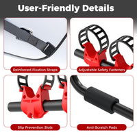 3-Bike Trunk Mount Bike Rack, Foldable Carbon Steel Bicycle Carrier for Hatchback