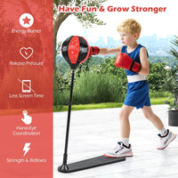 Inflatable Boxing Ball with Boxing Gloves & Air Pump for Kid