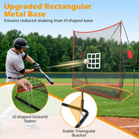 7x7.4FT Exatra Large Baseball Practice Net, Softball Pitching Net