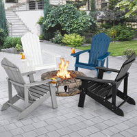 All-Weather Adirondack Chair with Cup Holder for Patio