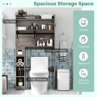 Giantex Over The Toilet Storage Cabinet, Farmhouse Bathroom Organizer